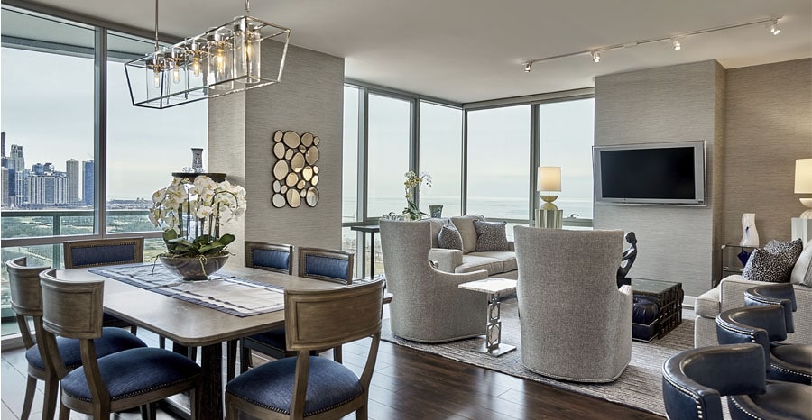 Living room designed by Britt Carter as part of interior design portfolio